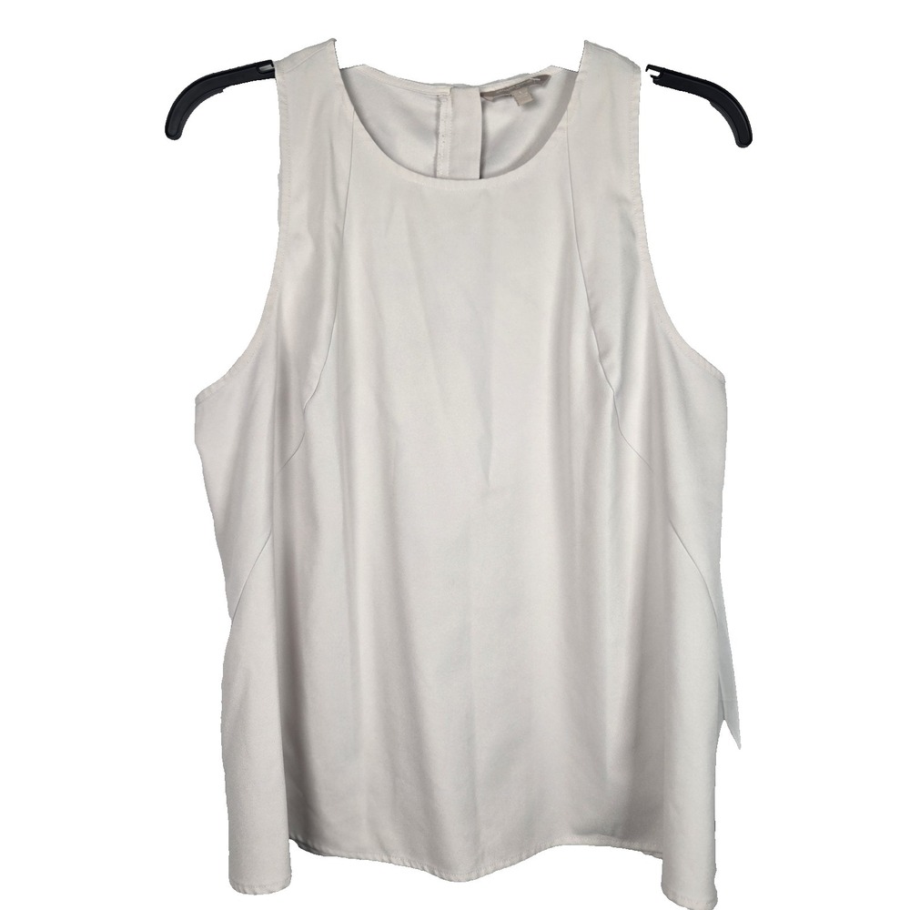 Banana Republic Sleeveless Chiffonโ Exposed Zipper Tank Top Large